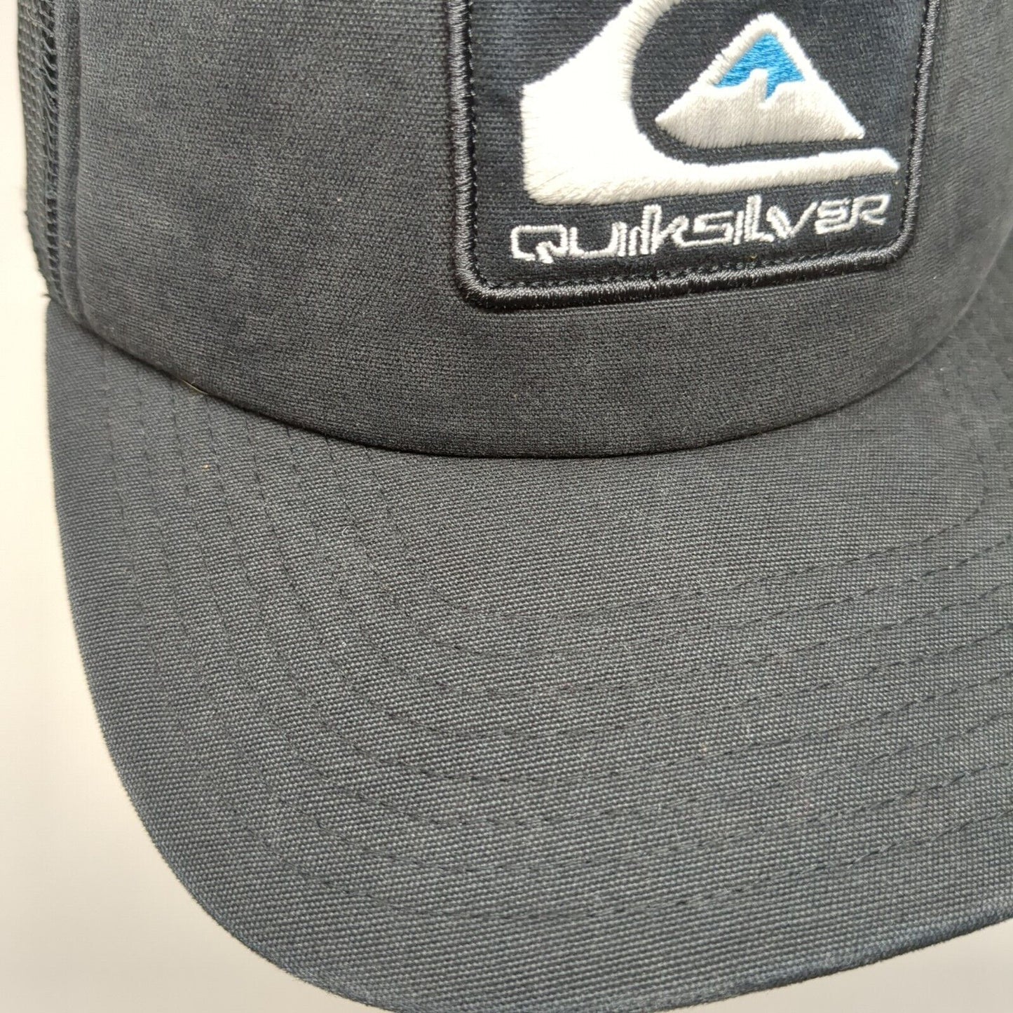 Quiksilver Snapback Trucker Hat Black OSFM Adjustable Embroidered Mesh Back