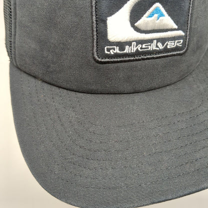 Quiksilver Snapback Trucker Hat Black OSFM Adjustable Embroidered Mesh Back