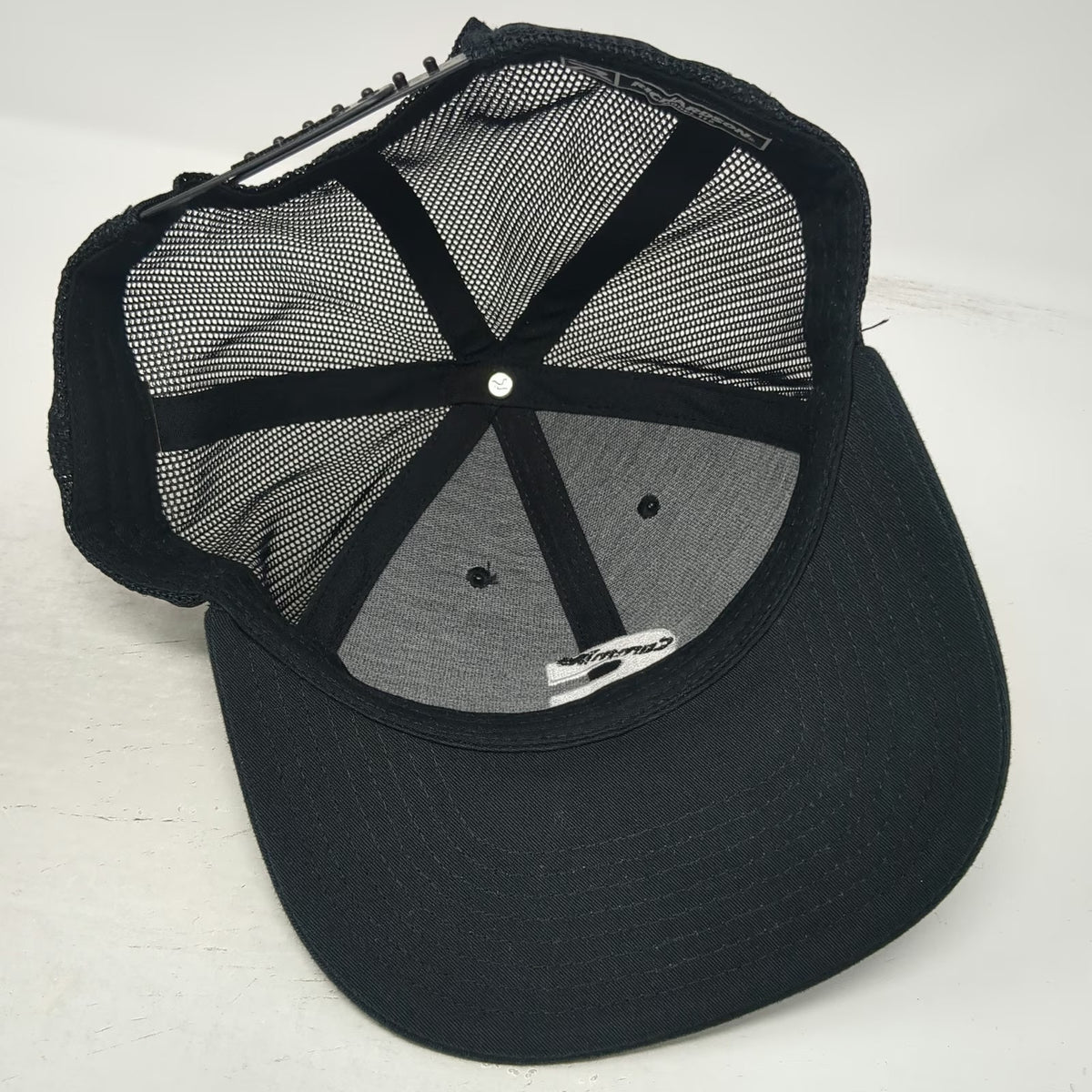 Richardson Trucker Hat Black One Size Snapback Cummins Logo Mesh Back Cap