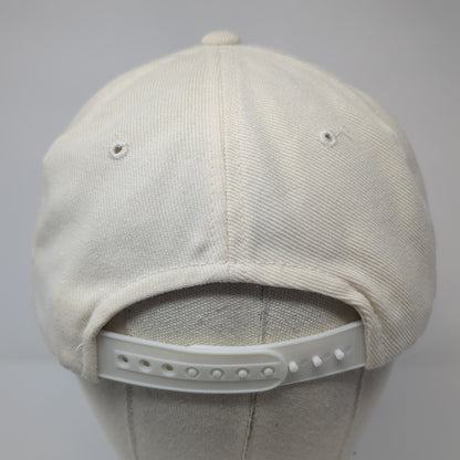 Palm Springs California Snapback Hat Beige One Size Solid Adjustable