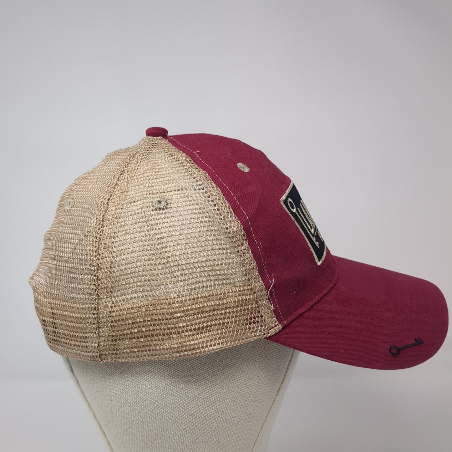 Larceny Bourbon Snapback Trucker Hat Red One Size Mesh Back 14 West