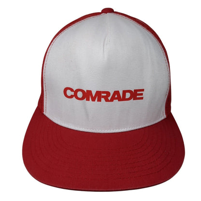 Comrade Snapback Mesh Back Trucker Hat Red One Size Colorblock Yupoong