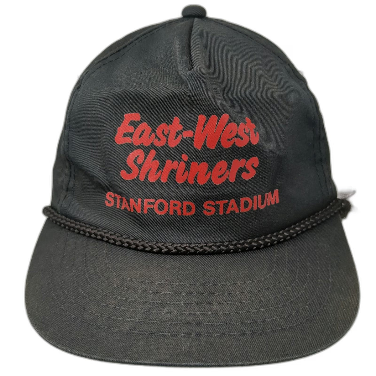Young An 5 Panel Black Hat OSFM East West Shriners Stanford Stadium Rope Brim