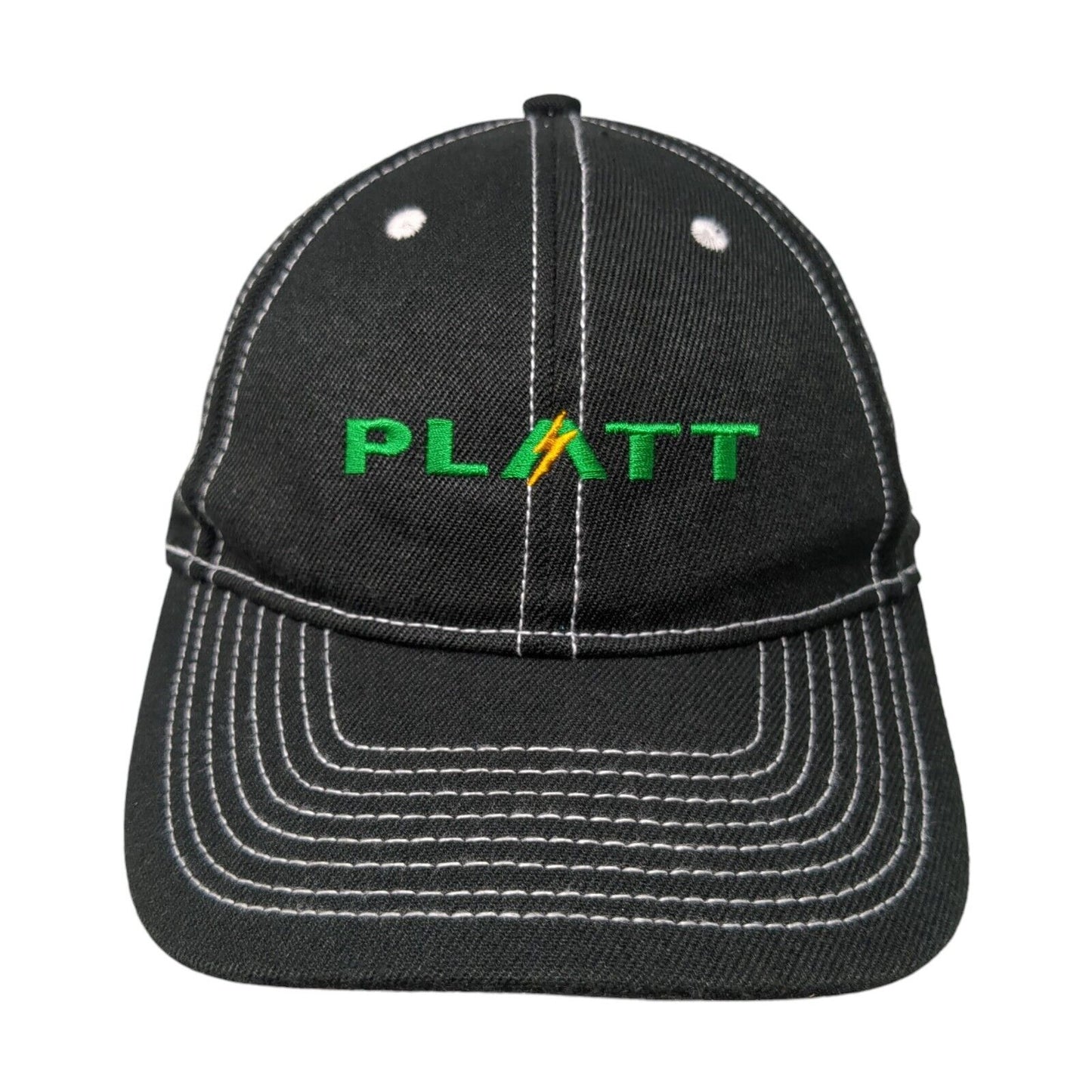 Platt Slideback Hat Black One Size Embroidered Solid 6 Panel Outdoor