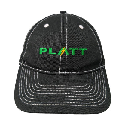 Platt Slideback Hat Black One Size Embroidered Solid 6 Panel Outdoor