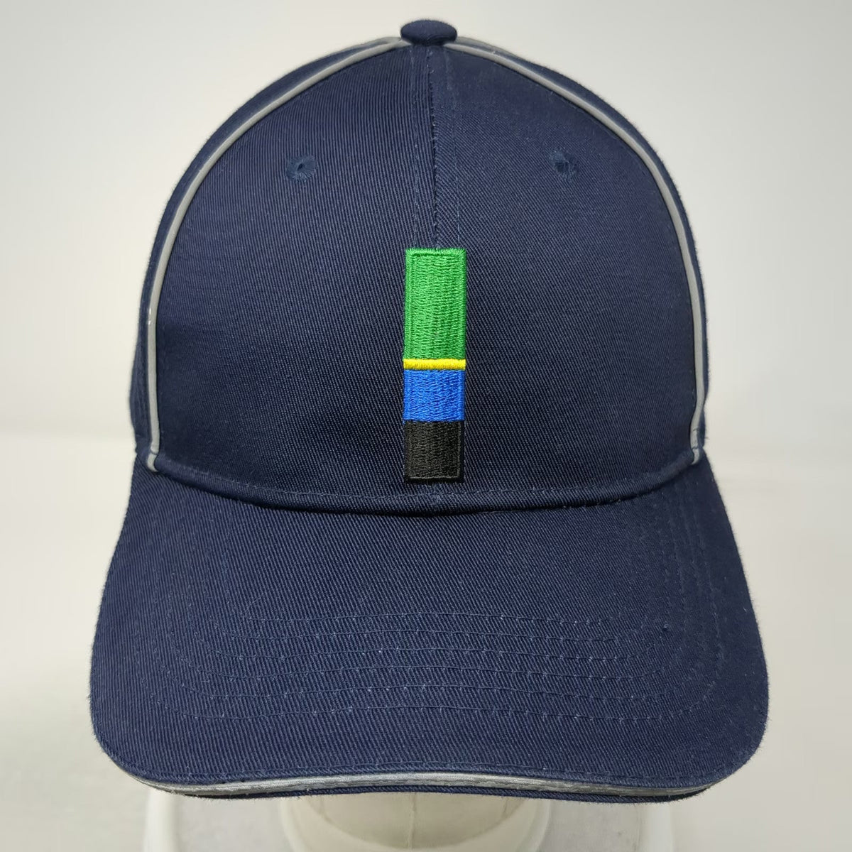 Image Solutions Baseball Cap Blue One Size Reflective Piping Tanzania Flag Logo