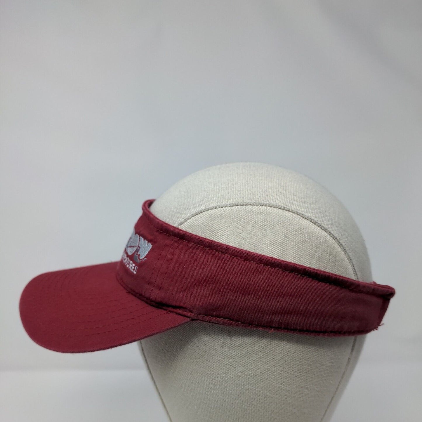 Row Adventures Strapback Visor Hat Red OSFM Adjustable Embroidered