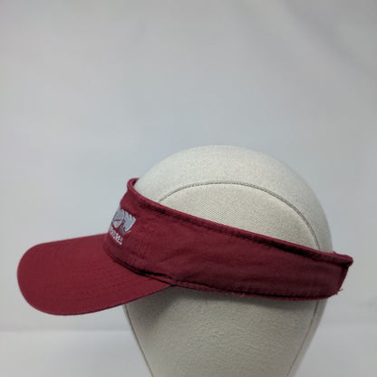 Row Adventures Strapback Visor Hat Red OSFM Adjustable Embroidered