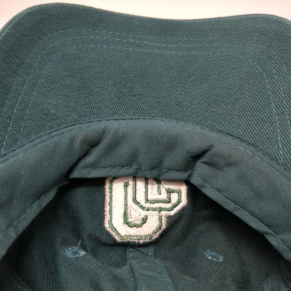 Fahrenheit Baseball Cap Green One Size CC Embroidered Logo Strapback Cotton Hat