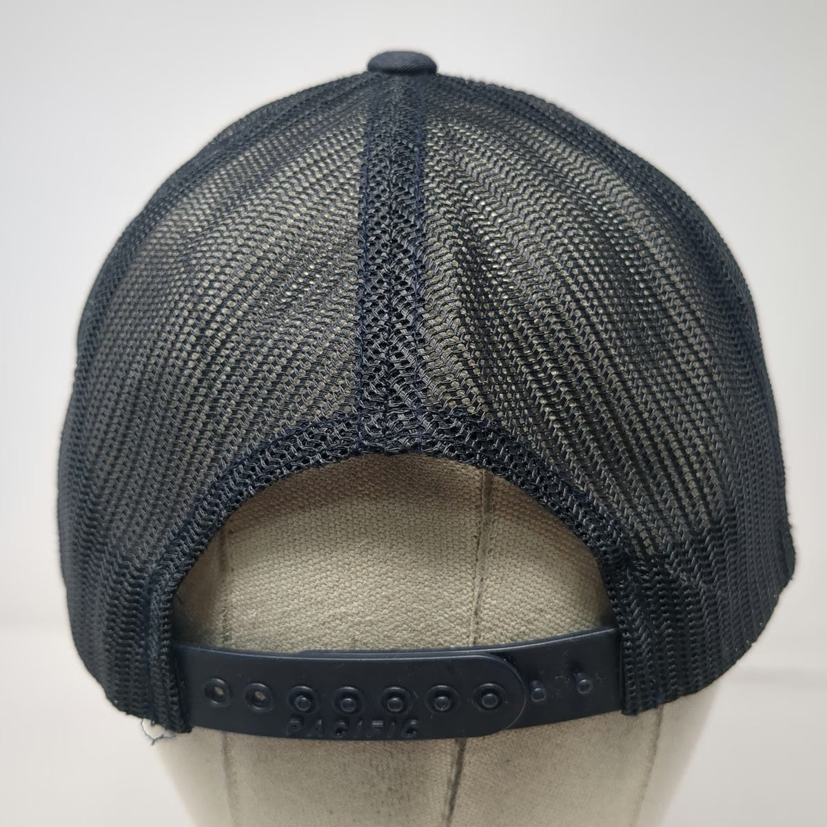 Pacific Headwear Trucker Hat Black One Size Mesh Back Snapback Adjustable hat