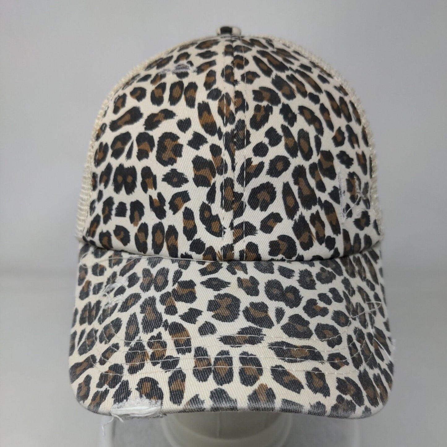 Unbranded Strapback Trucker Hat Ponytail Multi One Size Animal Print