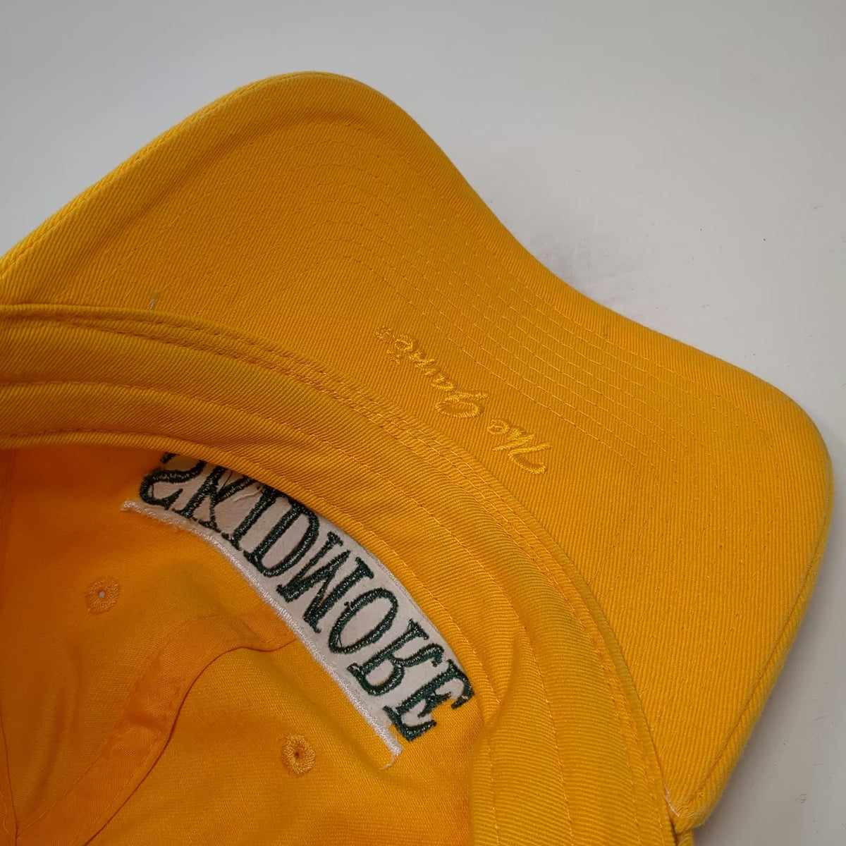 The Game Skidmore College NCAA Yellow Cap OSFM Cotton Slideback Logo Hat