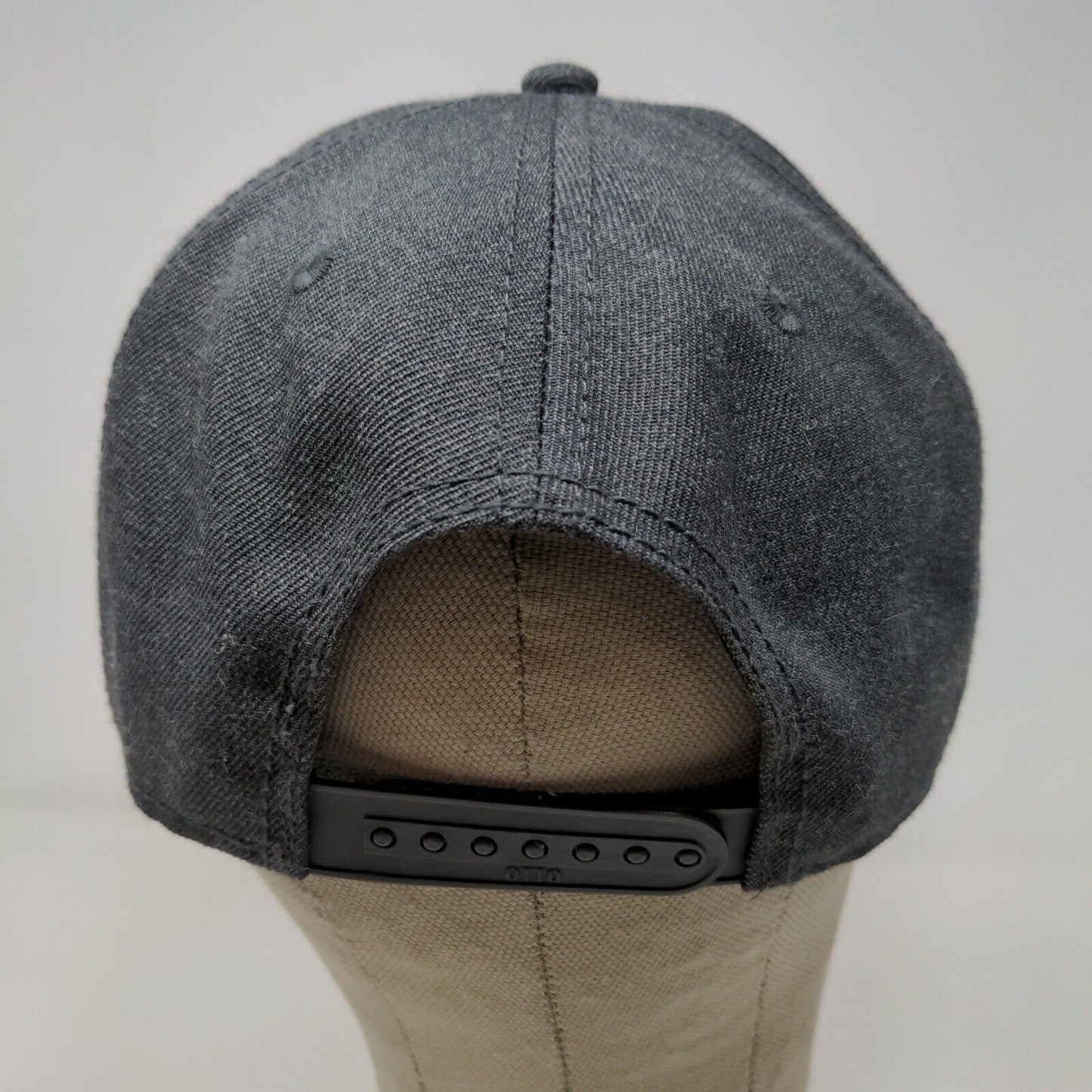 Otto Men's Snapback Hat Gray OSFM Embroidered Outcry Tour Logo Acrylic Wool