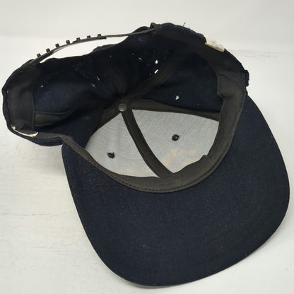 Blue Snapback Hat M NAVSECGRUACT Winter Harbor Naval Security Group Vintage