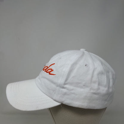 Onda Slideback Hat White OSFM Adjustable Embroidered Vented Holes 6 Panel