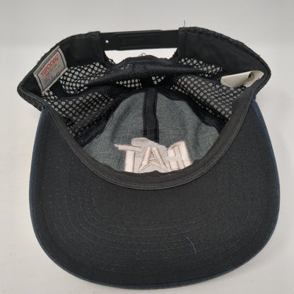 CAT Snapback Mesh Back Hat Black One Size Embroidered Logo Yupoong