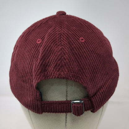 George's Cycles 5 Panel Red Hat One Size Corduroy Boise Idaho Slideback