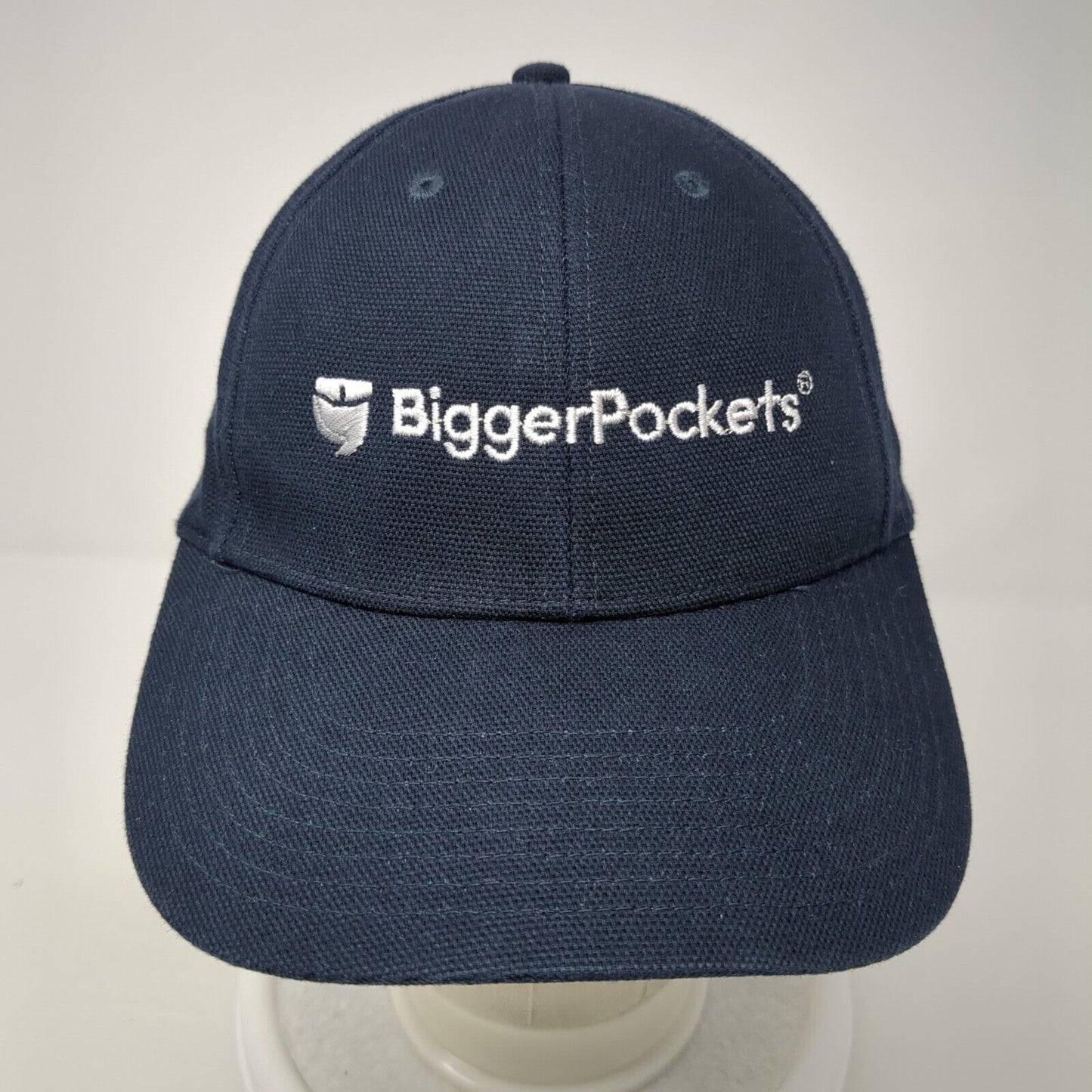 Bigger Pockets Snapback Hat Blue One Size Adjustable Embroidered Corner Stone