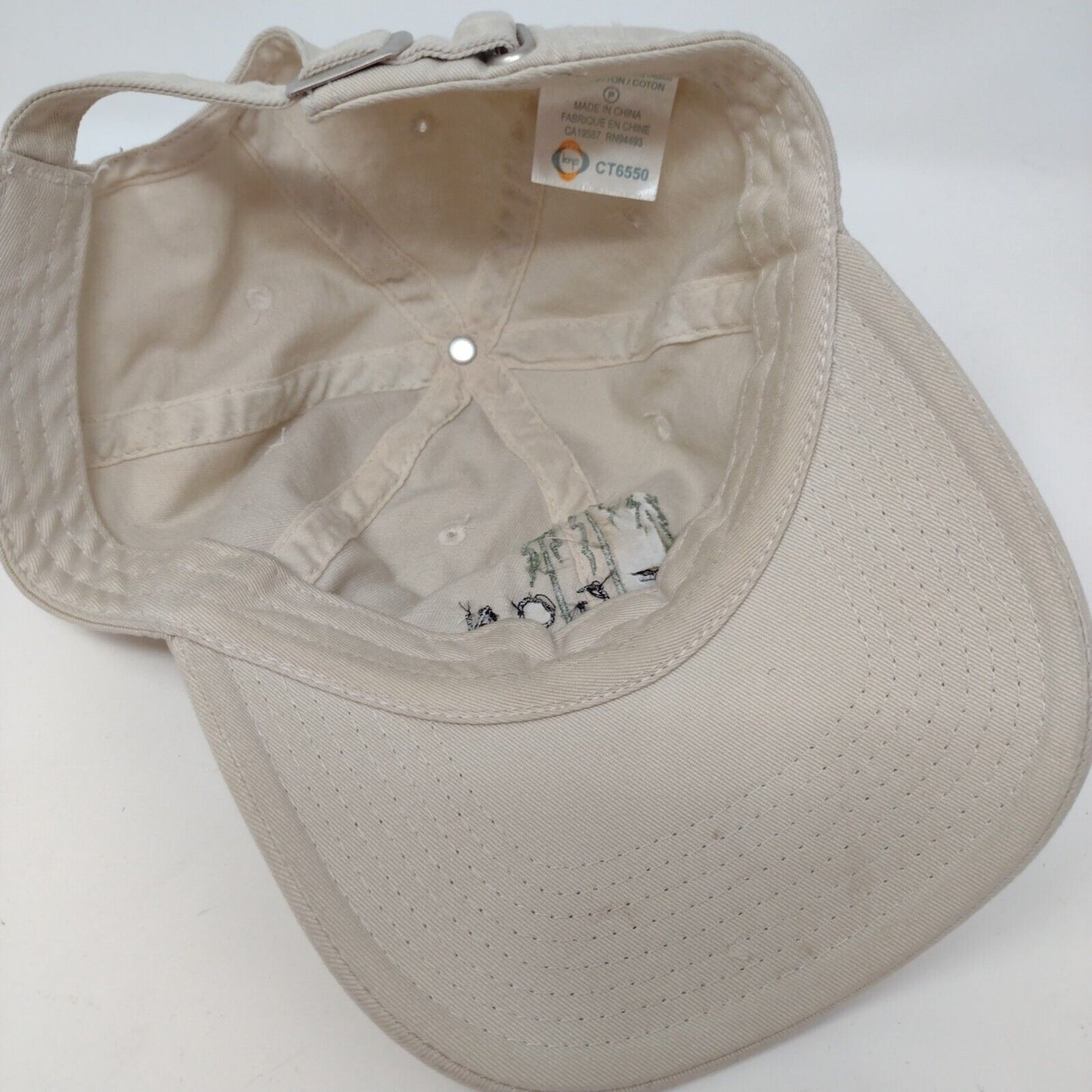 Oregon Slideback Hat Tan One Size Adjustable Embroidered 6 Panel Cotton