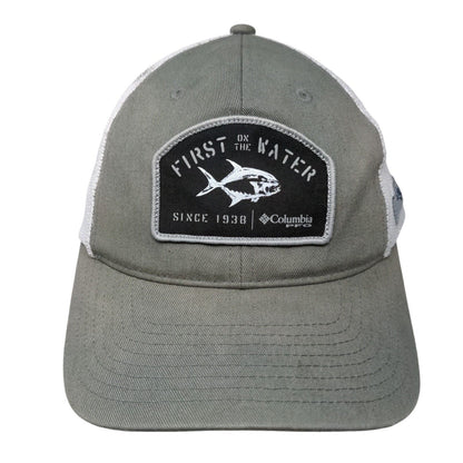 First On The Water Snapback Mesh Back Trucker Hat Gray One Size Columbia PFG
