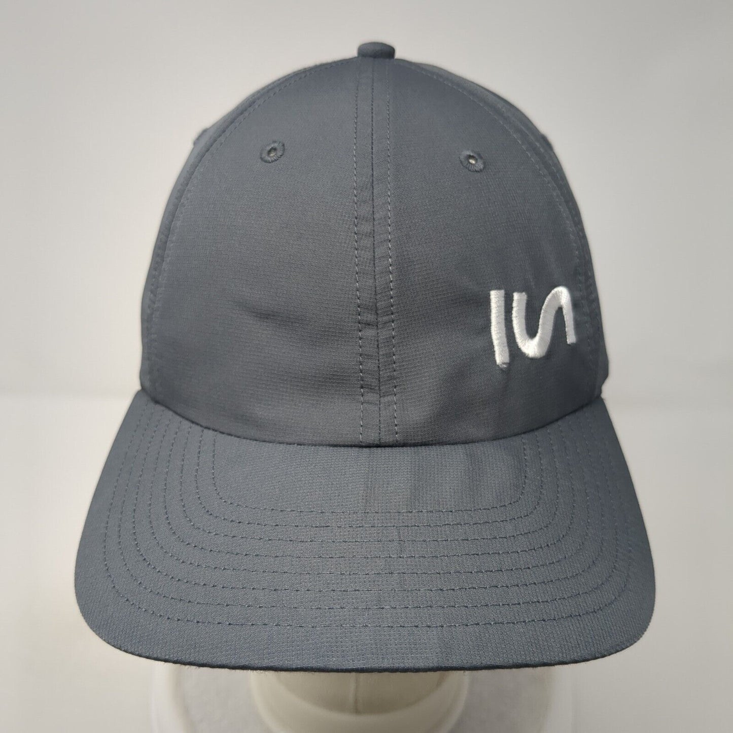 Richardson Strapback Hat Gray One Size Embroidered Logo Adjustable