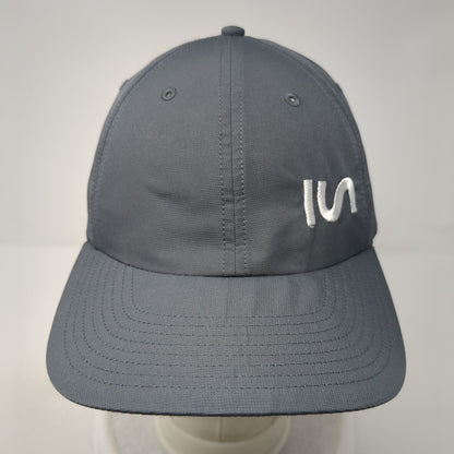 Richardson Strapback Hat Gray One Size Embroidered Logo Adjustable