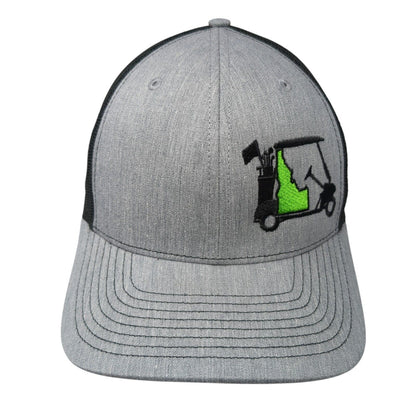 Golf Cart Snapback Trucker Hat Gray One Size Adjustable Mesh Back Richardson