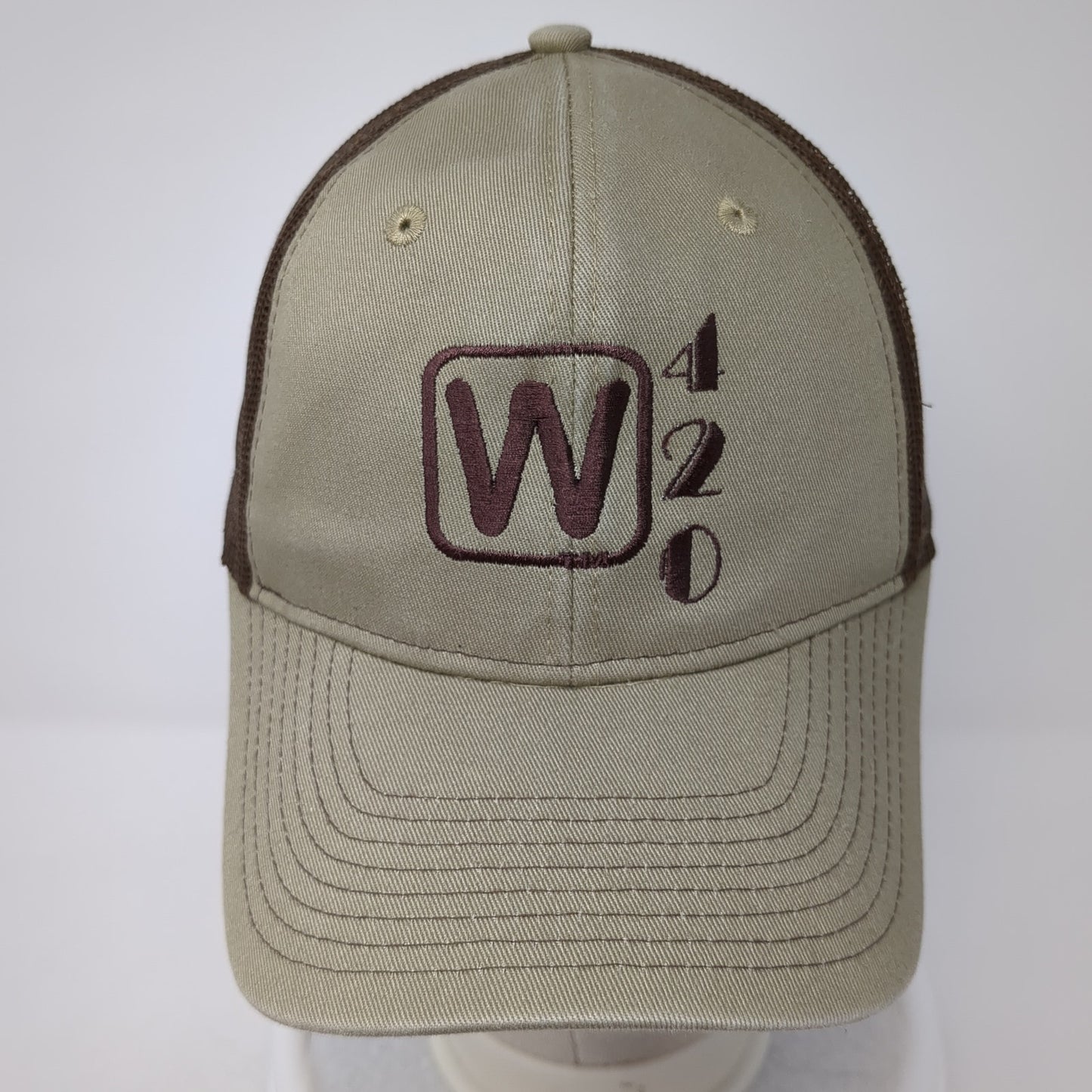 W 420 Snapback Mesh Back Trucker Hat Brown One Size Port Authority
