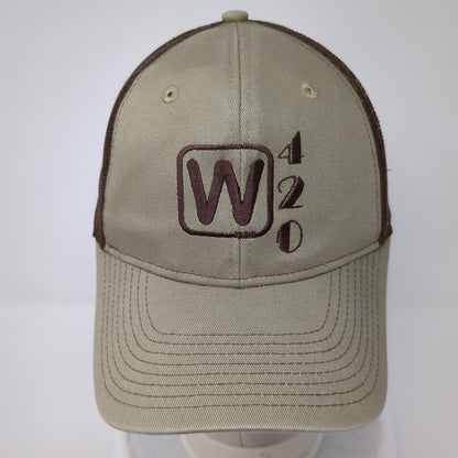 W 420 Snapback Mesh Back Trucker Hat Brown One Size Port Authority