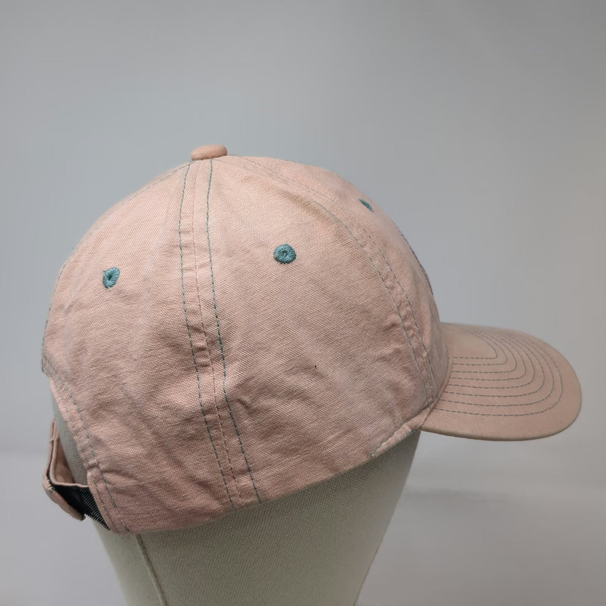 Tommy Bahama Baseball Cap Pink OSFM Hibiscus Flower Embroidered Hat Strapback
