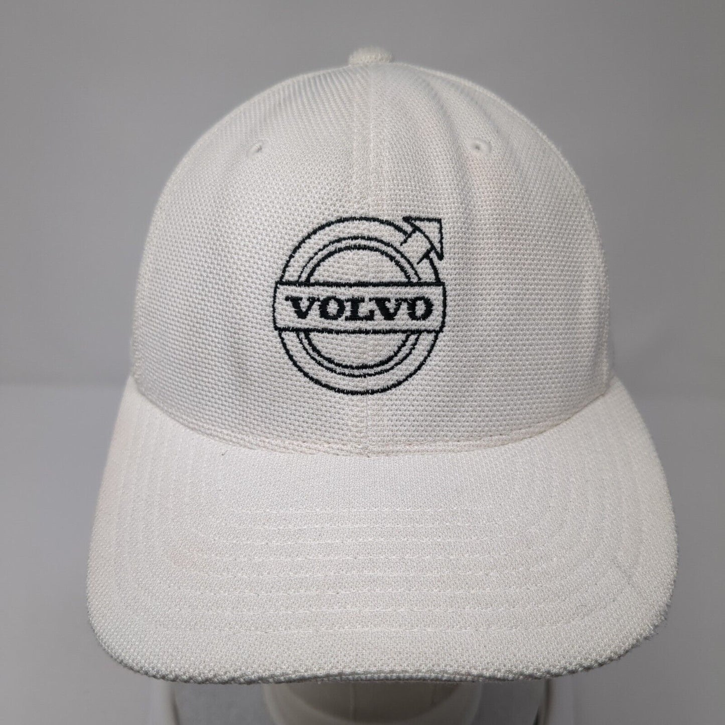 Volvo Fitted Hat White One Size Lightweight Embroidered Flexfit Yupoong