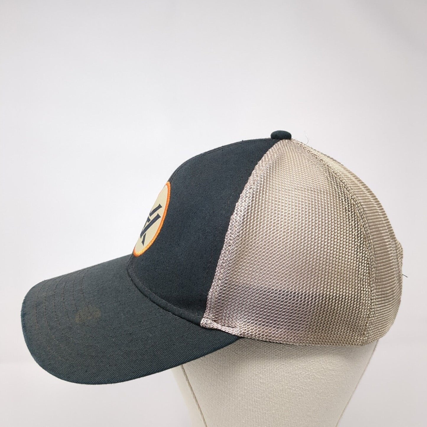 Vortex Snapback Trucker Hat Gray One Size Adjustable Mesh Back 6 Panel