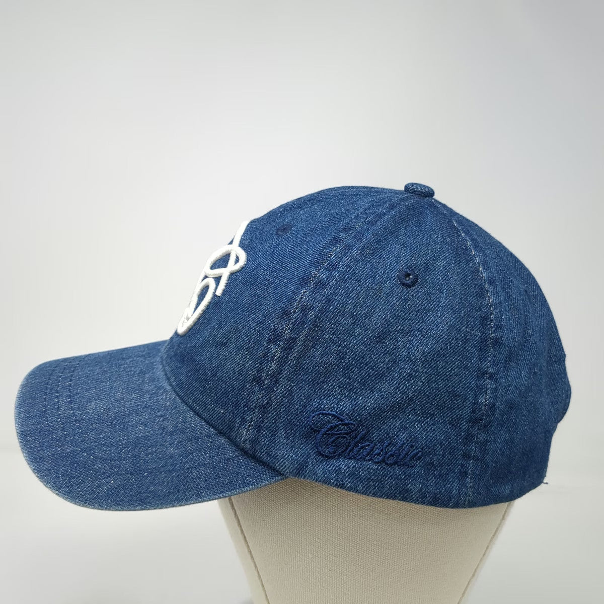 Starter Baseball Cap Blue One Size Denim C Logo Star Classic Slideback Hat Adj