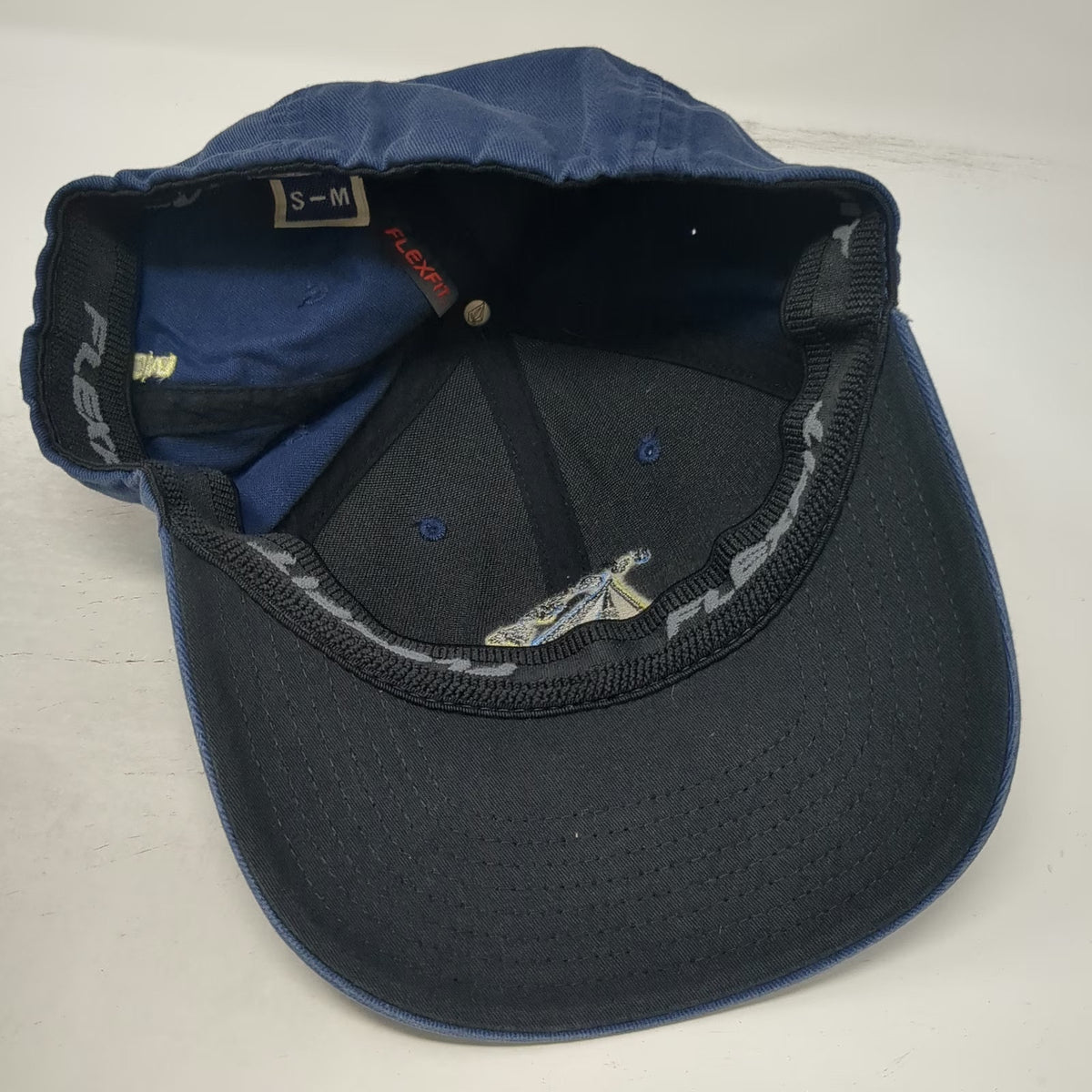 Volcom Baseball Cap Blue M Hawaii Stone Logo Flexfit Hat Embroidered Islands