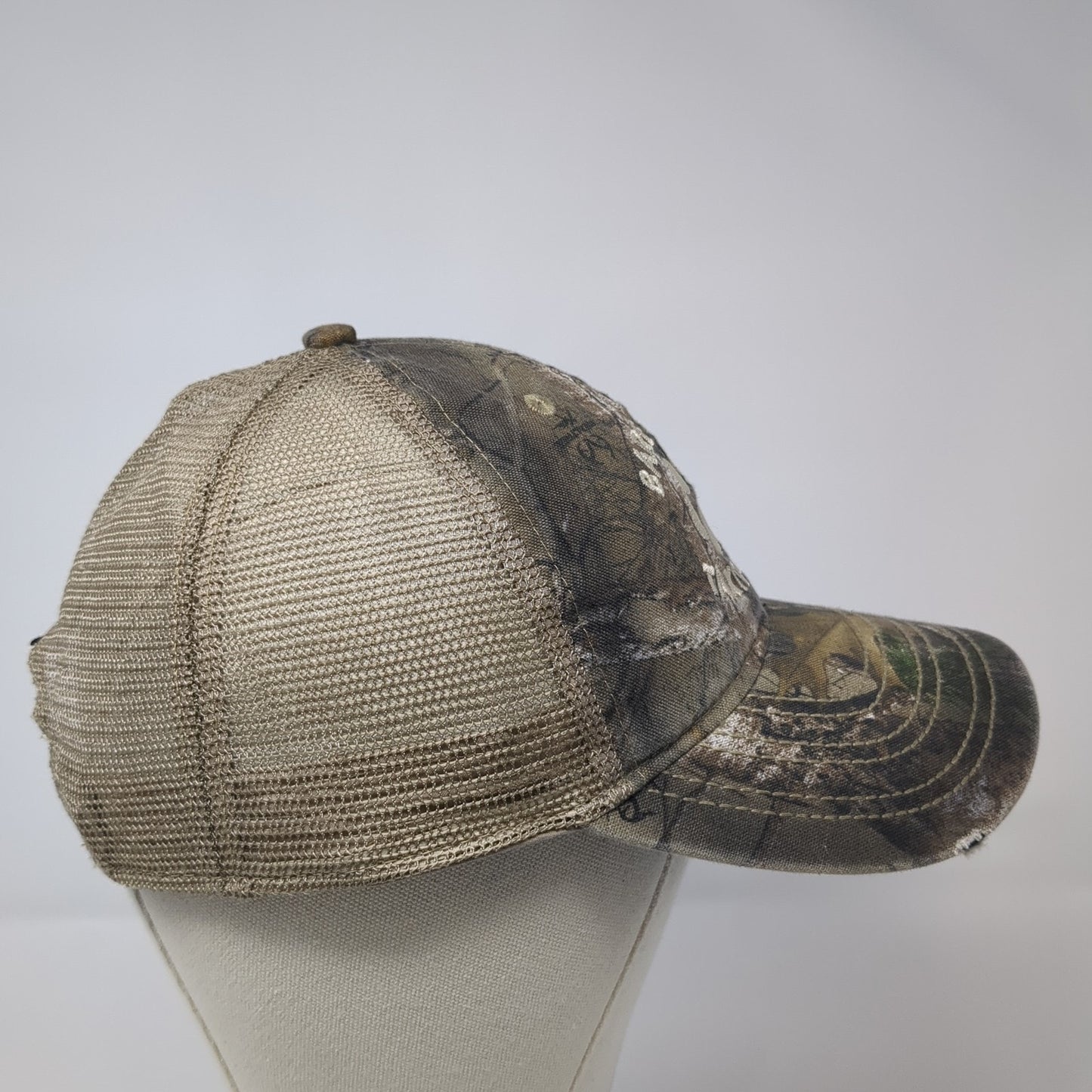 Bare Bone Taxidermy Snapback Trucker Hat Multi Camo One Size Mesh Back