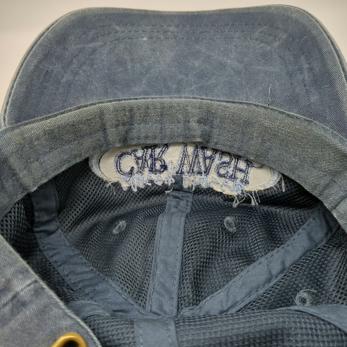 Adams Blue Baseball Cap One Size Leather Strapback Classy Chassie Car Wash Hat