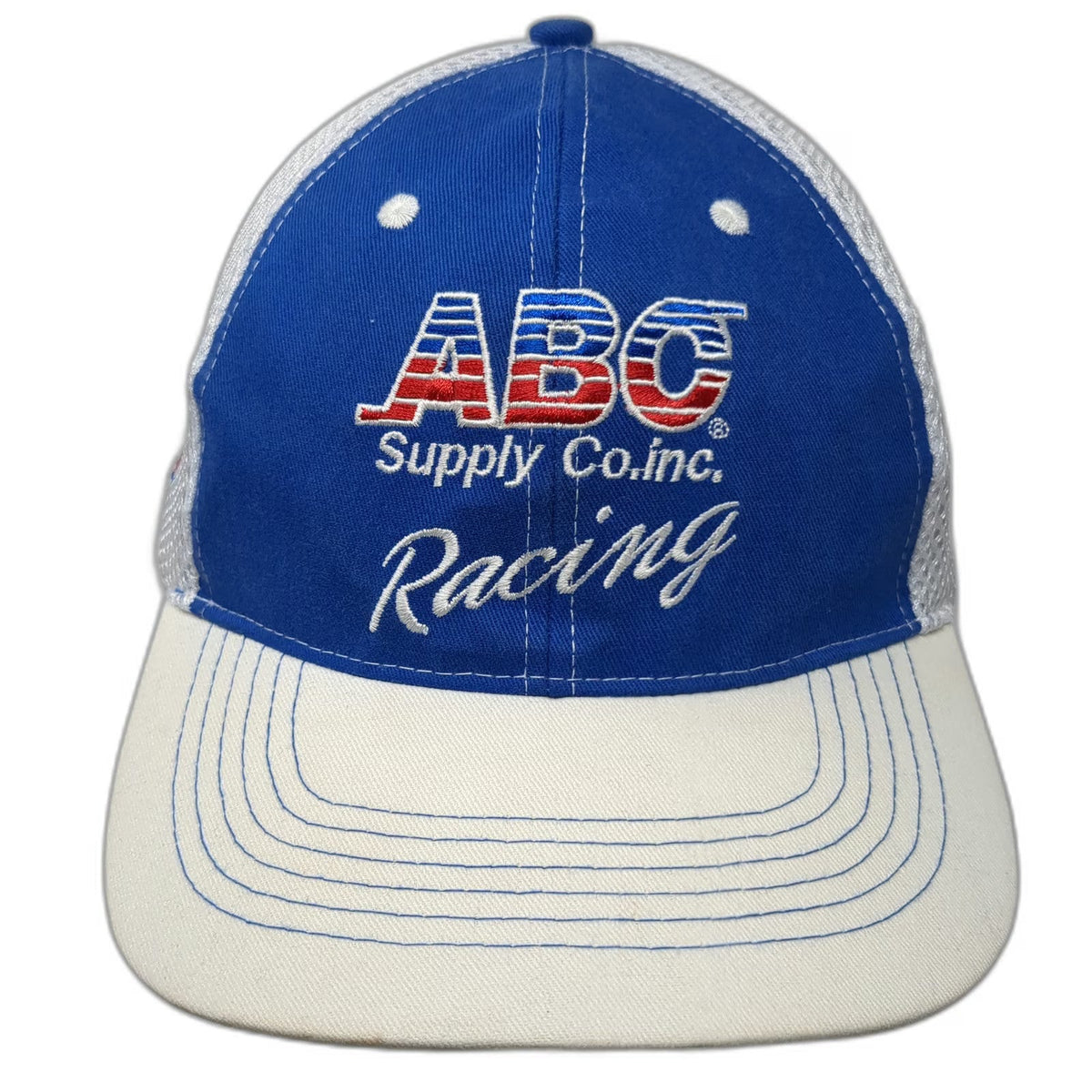 MMPR Marketing Baseball Cap Blue White One Size ABC Supply Co Racing AJ Foyt hat