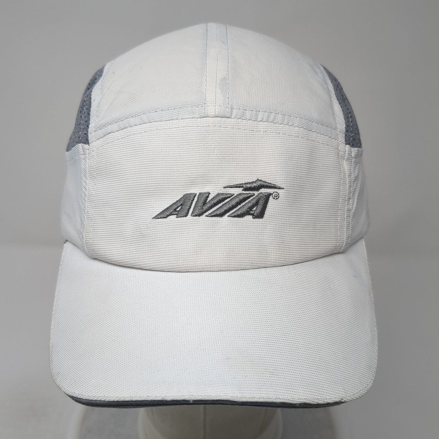 Avia Strapback 5 Panel Cap White One Size Adjustable Lightweight Embroidered