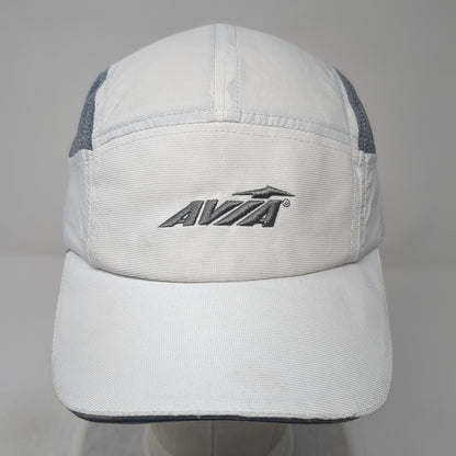 Avia Strapback 5 Panel Cap White One Size Adjustable Lightweight Embroidered