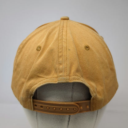 Volcom Snapback Hat Brown One Size Stone Logo Flat Brim 6-Panel Skateboarding