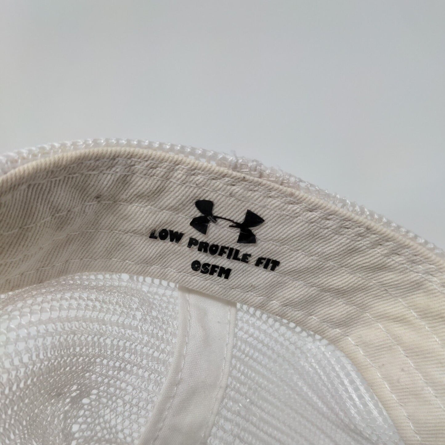 F Initial Snapback Trucker Hat Blue OSFM Low Profile Fit Mesh Back Under Armour