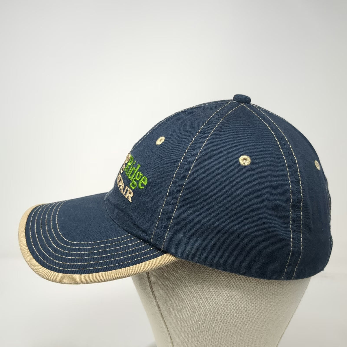 Port Authority Baseball Cap Blue One Size AgRidge Repair Farm Tractor Stitch Hat
