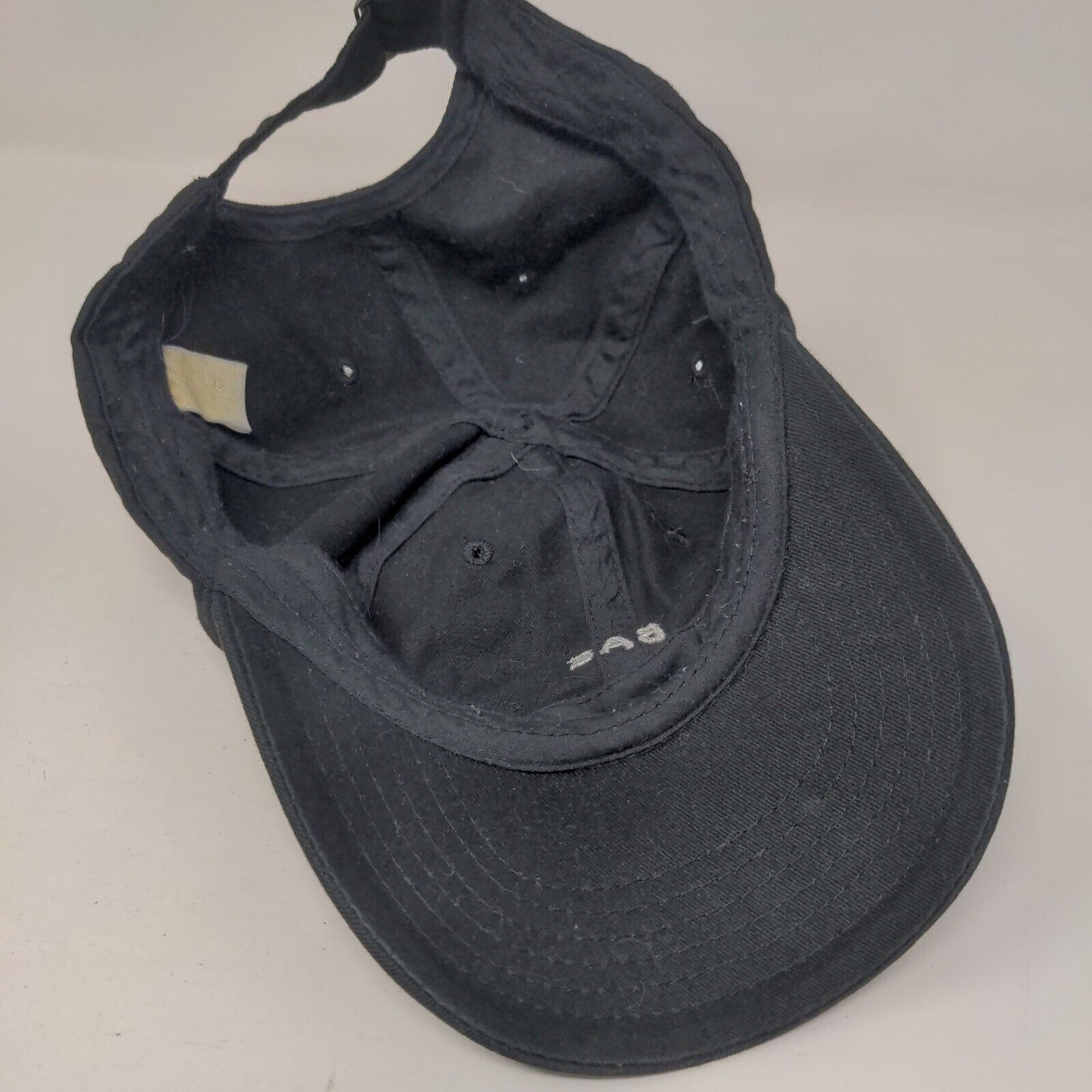 BAE Slideback Hat Black One Size Adjustable Embroidered Vented Holes 6 Panel