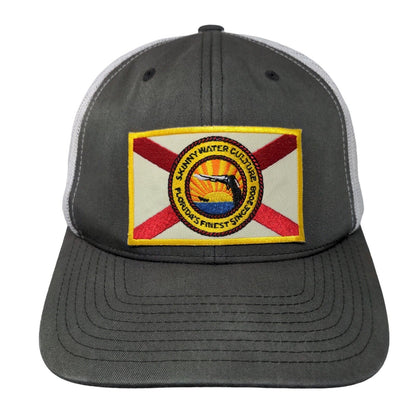 Skinny Water Culture Florida Snapback Mesh Back Trucker Hat Gray One Size