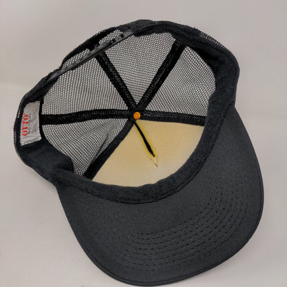 Restore Snapback Trucker Hat Black OSFM Adjustable Mesh Back Rope Otto
