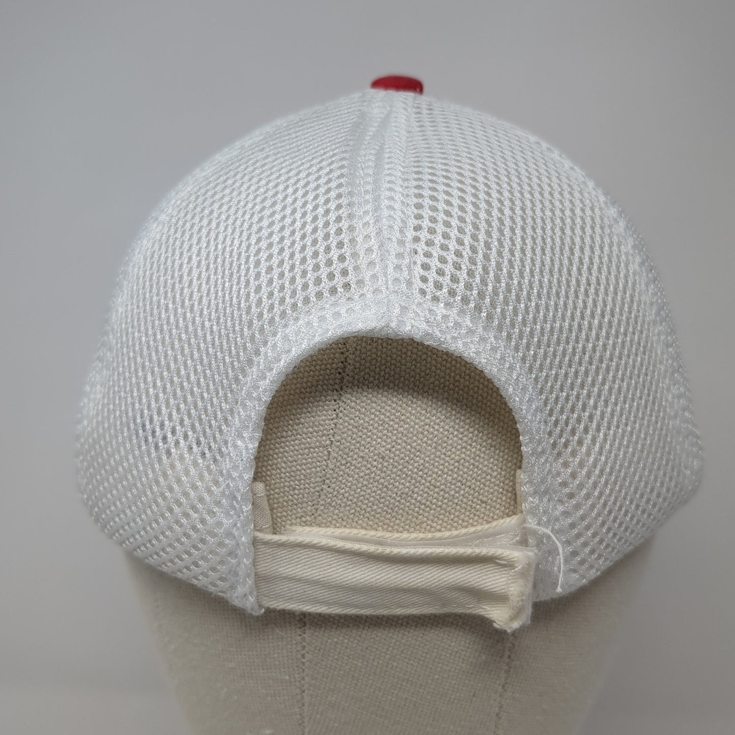 Sportsman Strapback Trucker Hat Red One Size Mesh Back Miami 2020