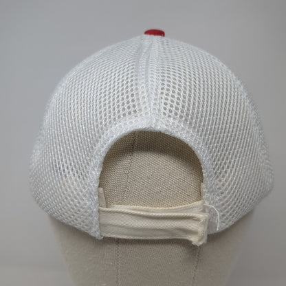 Sportsman Strapback Trucker Hat Red One Size Mesh Back Miami 2020