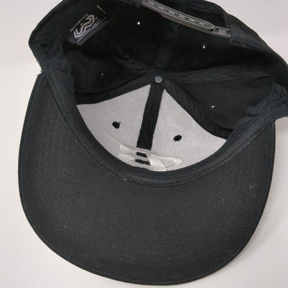 BodyBuilding.Com Snapback Hat Black One Size Adjustable Embroidered Cotton