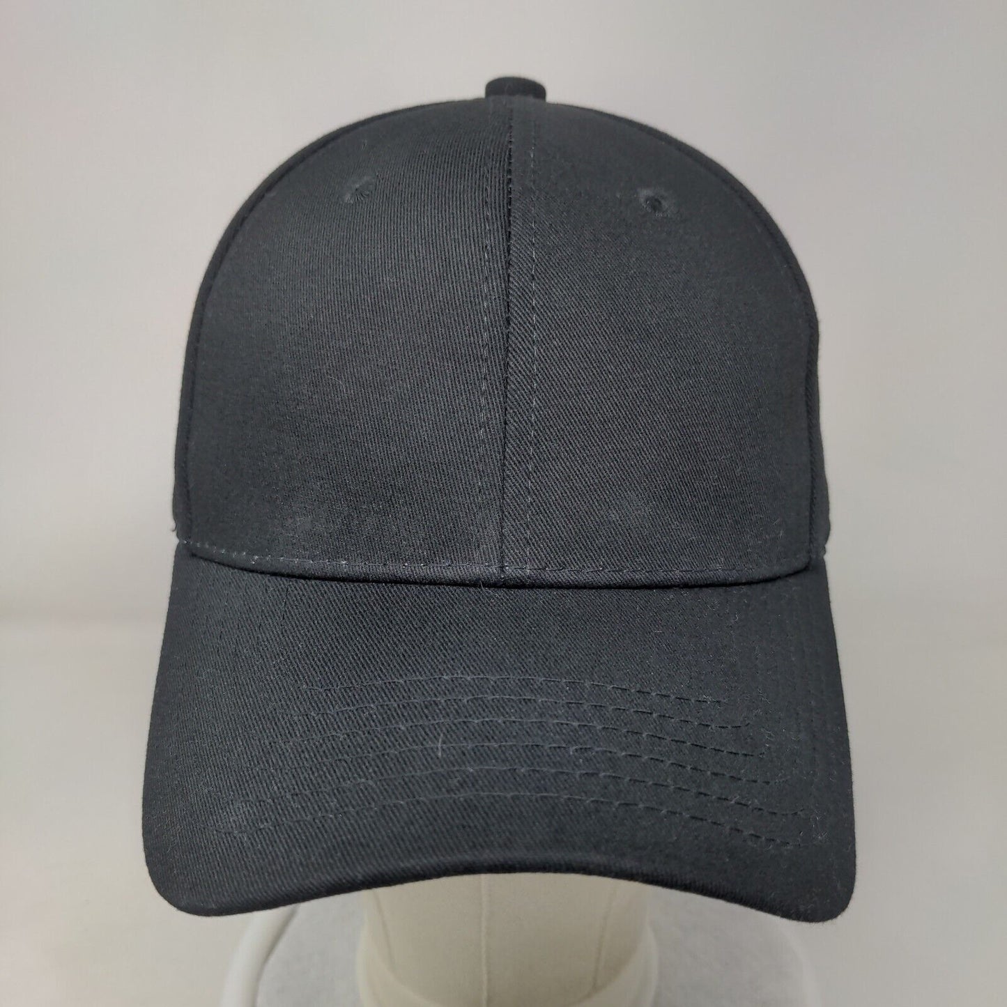 Unbranded Slideback Hat Black One Size Adjustable Vent Holes Blank