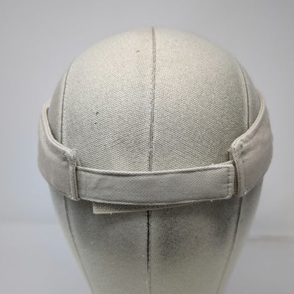 Panama Jack Visor Hat Beige One Size Strapback Cotton Signature Logo Embroidered